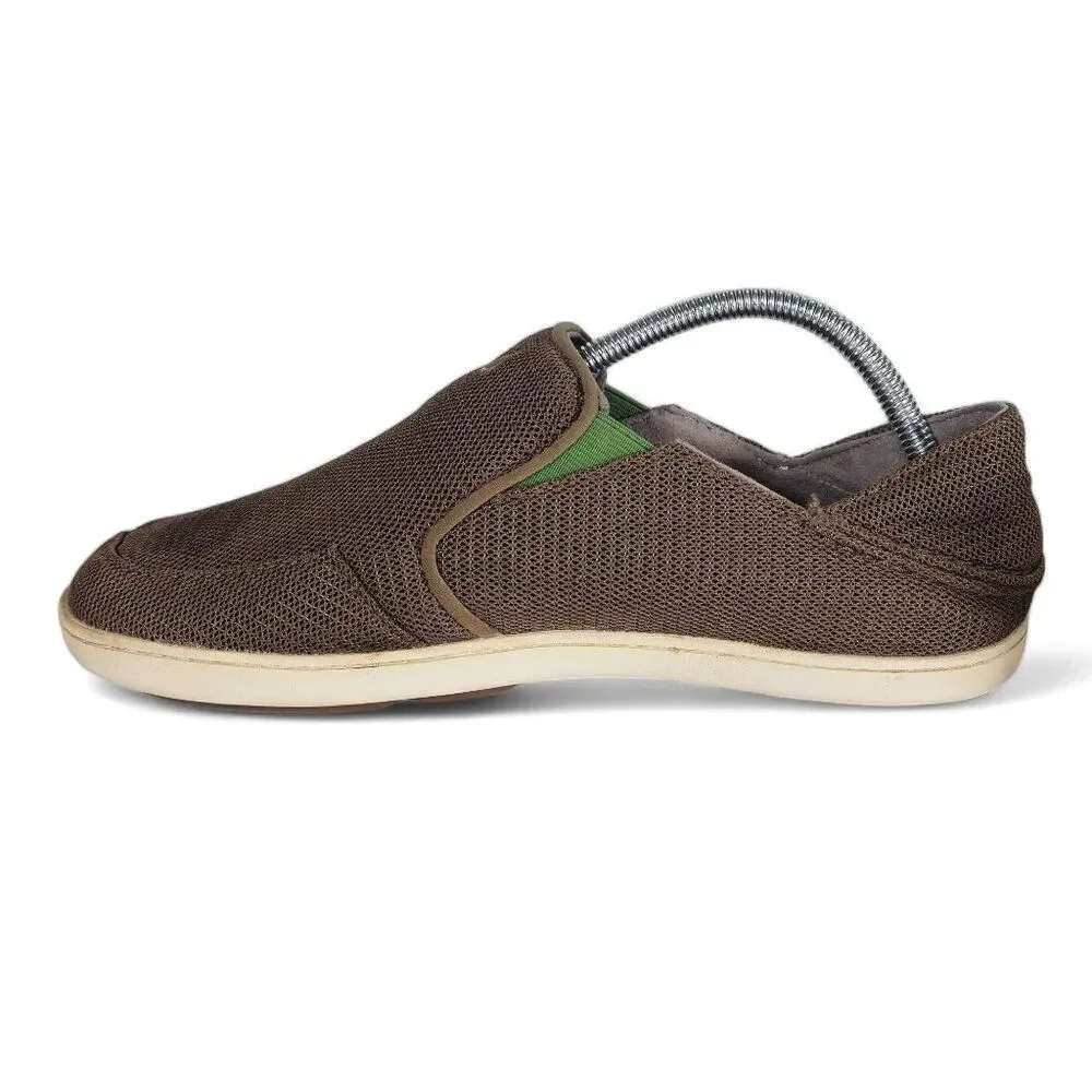 Olukai Nohea Mesh Slip-on Comfort Loafers Brown Men's 8‎